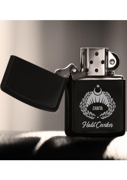 Zabıtaya Hediye Isme Özel Metal Çakmak
