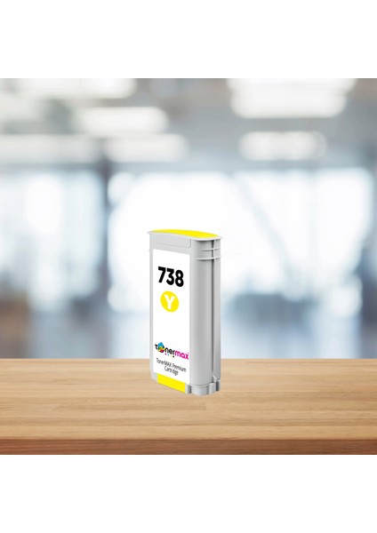 Hp 738 (498N7A) 130 ml Sarı Muadil Kartuş / Designjet T850 / T950