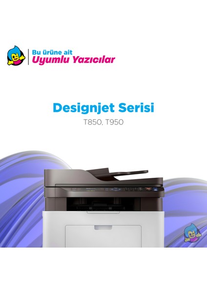 Hp 738 (498N7A) 130 ml Sarı Muadil Kartuş / Designjet T850 / T950