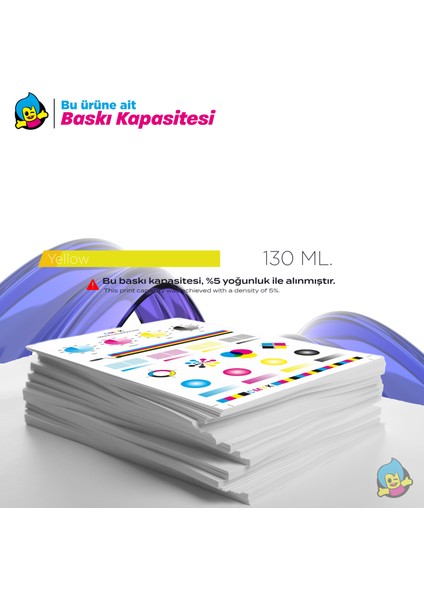 Hp 738 (498N7A) 130 ml Sarı Muadil Kartuş / Designjet T850 / T950