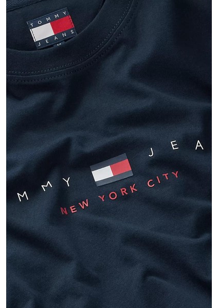 Erkek New York City Logolu T-Shirt - Lacivert modelleri