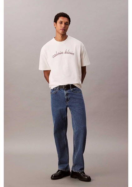 Erkek Ss Center Chain Stitch 116 T-Shirt - Beyaz fiyatları
