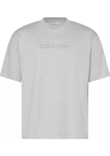 Erkek A -Rel Fashion Logo Kısa Kollu T-Shirt - Gri