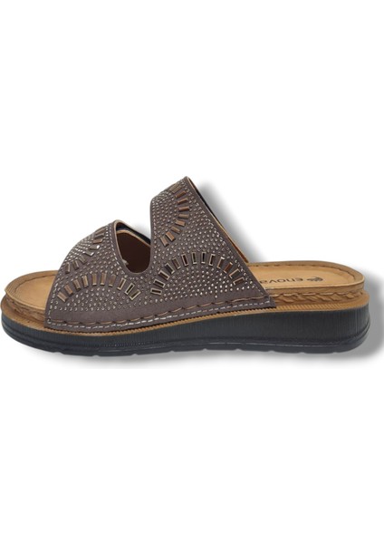 M3-25 Anatomik Taşlı Çift Bant Cırtlı Kadın Terlik modelleri