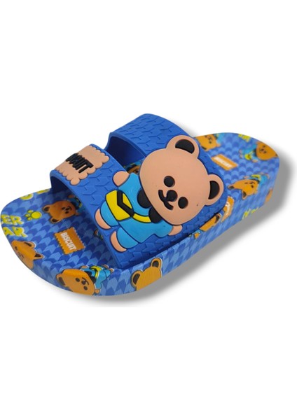 16256-25 Biscuit Ayıcık Figürlü Erkek Çocuk Terlik 25-29