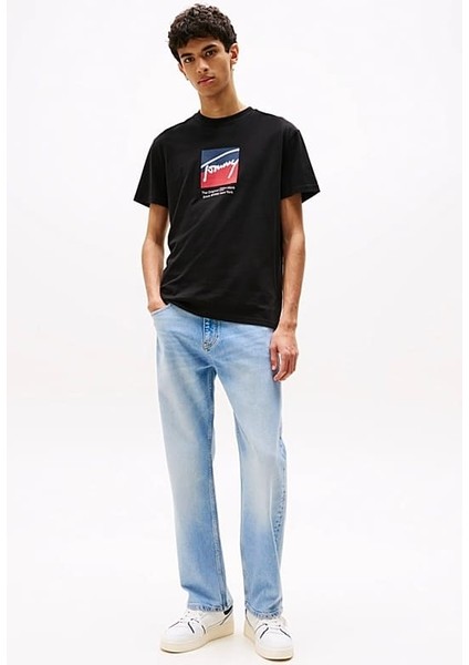 Erkek Signature Logo T-Shirt - Siyah fiyatları