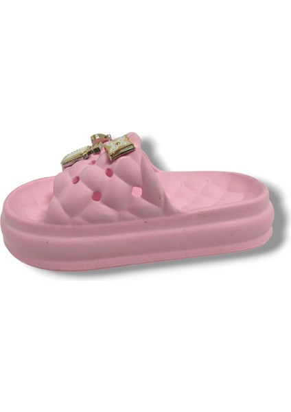 E310-5-25 Eva Kelebek Yıldız Tokalı Kız Çocuk Terlik modelleri