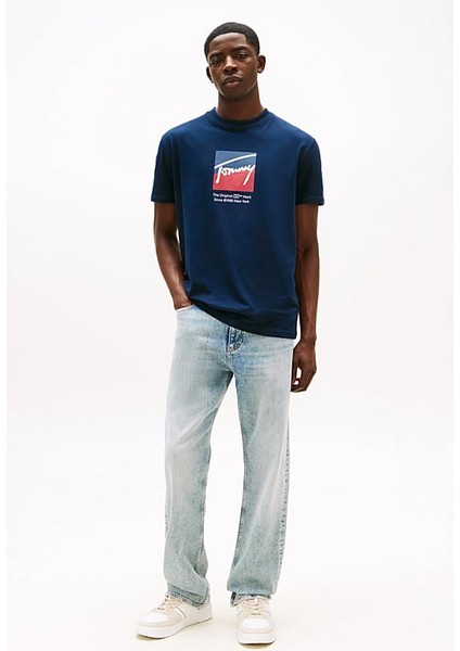 Erkek Signature Logo T-Shirt - Lacivert fiyatları