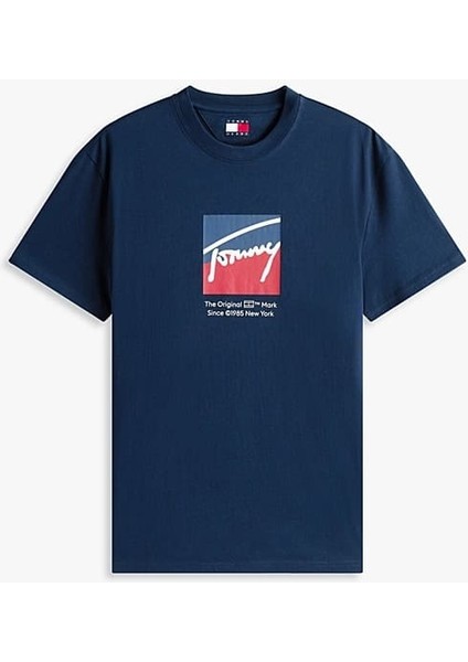 Erkek Signature Logo T-Shirt - Lacivert indirimleri