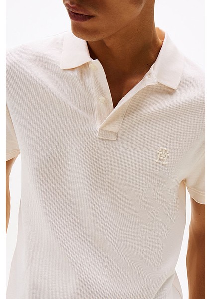Erkek Regular Fit Polo Yaka T-Shirt - Krem fırsatları