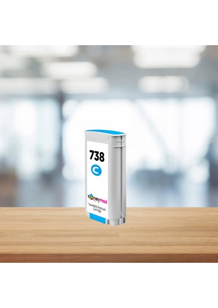 Hp 738 (498N5A) 130 ml Mavi Muadil Kartuş / Designjet T850 / T950