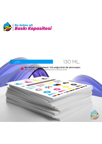 Hp 738 (498N5A) 130 ml Mavi Muadil Kartuş / Designjet T850 / T950