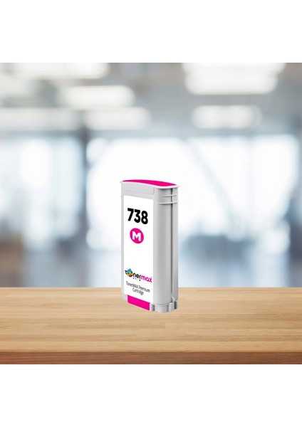Hp 738 (498N6A) 130 ml Kırmızı Muadil Kartuş / Designjet T850 / T950