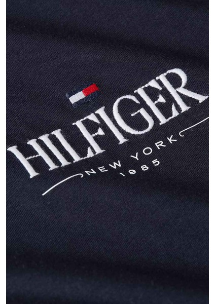 Erkek Hilfiger Stack Logolu T-Shirt - Lacivert