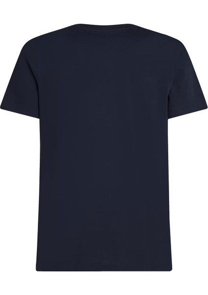 Erkek Hilfiger Stack Logolu T-Shirt - Lacivert