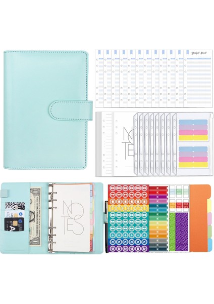 A6 Macaron Pu Deri Defter XJYS-010 Mavi (Yurt Dışından)