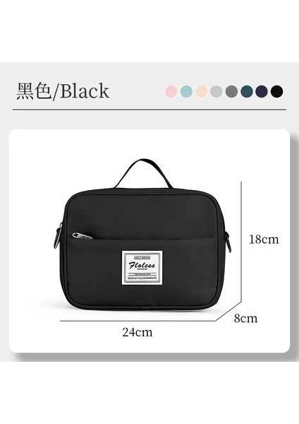 Kadınlar Kozmetik Çantası Taşınabilir Büyük Kapasiteli Siyah (Yurt Dışından)