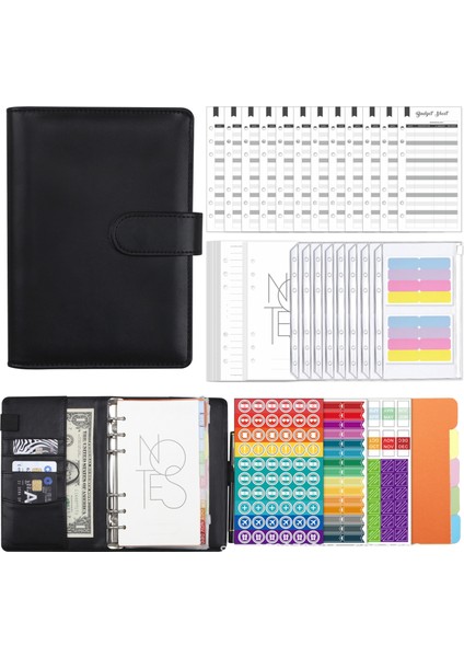 A6 Macaron Pu Deri Defter XJYS-010 Siyah (Yurt Dışından)