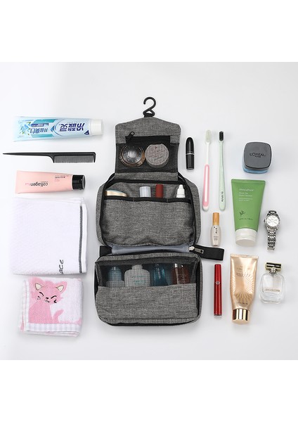 Katyonik Su Geçirmez Tuvalet Çantası Gri (Yurt Dışından) modelleri