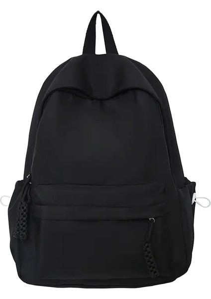 Kadınlar Okul Çantası Su Geçirmez Büyük Kapasiteli Okul Sırt Çantası Pürüzsüz Fermuarı Düz ​​renkli Gençler Kırtan Gündüz Çantası Çantası Öğrenci Tedarik: Bej (Yurt Dışından)