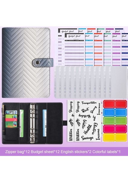 A6 Pu Macaron Defter Bütçe Defteri Degrade Siyah (Yurt Dışından)