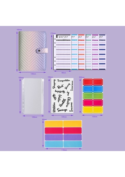 A6 Pu Macaron Defter Bütçe Defteri Degrade Siyah (Yurt Dışından)