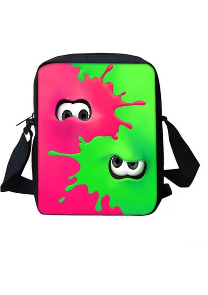 Erkek Kızlar Karikatür Anime Splatoon Baskılı Omuz Çantası Çocuklar Gündelik Tote Telefon Çantası Erkek Kadınlar Alışveriş Çantası En Iyi Doğum Günü Hediye Renk: 4 (Yurt Dışından)