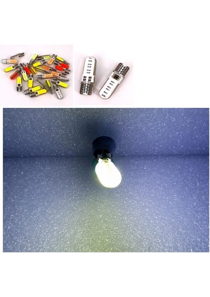 ( 2 x Adet ) 1 Takım Professıonal T10 LED Whıte T10 LED Dipsiz Ampul 12 Smd Chıp Seri Beyaz