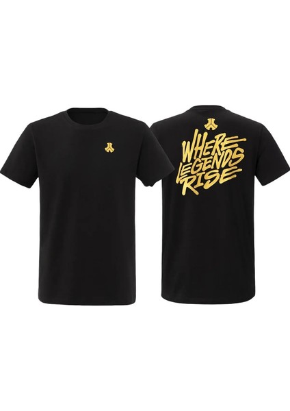 Defqon 1 Efsanelerin Yükselişi T-Shirt Erkekler Kadın Kısa Kollu Pamuk Tees Retro Hip Hop Street Giyim Markası Üstleri Yaz Erkekler Giyim Rengi: 4/boyut: M (Yurt Dışından)
