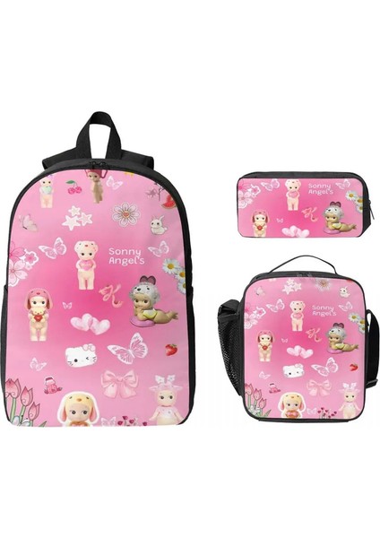 3pcs Sonny Angel Madch Sırt Çantası Çocuklar Için Kalem Kutuları Seti Kitap Çantası Setleri Ilkokul Öğrencileri Için Öğle Yemeği Kutusu Kez Çakası: Gösterildiği Gibi (Yurt Dışından)