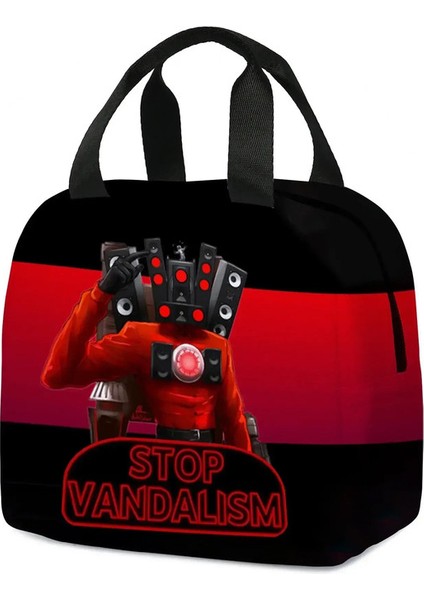 Sıcak Tuvalet Erkekler Crossbody Bag Skibidi Tuvalet Oyunu Periferik Birincil ve Ortaokul Öğrencilerin Omuz Çantası Renk: Öğle Çantası (Yurt Dışından)