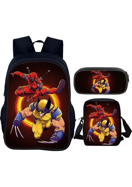 Deadpool Wolverine Filmi Çocuk Okulu Sırt Çantası Omuz Çantası Kalem Çantaları ile Erkek Kızlar Için Okul Çantaları En Iyi Hediye Renk: 6 (Yurt Dışından)