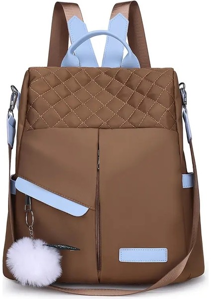 Kadınlar Sırt Çantası Büyük Kapasiteli Hırsızlığa Dalı Çanta Omuz Çantası Zarif Kadınlar Oxford Güvenliği Siyah Sırt Çantası Renk: Kahverengi (Yurt Dışından)