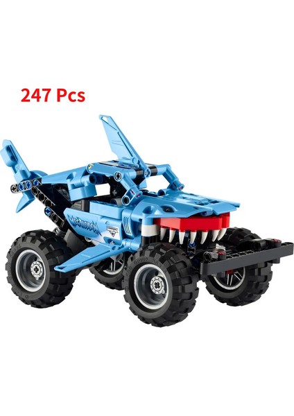 42118 Teknik Canavar Jam Grave Digger Araç Yapı Taşları Set 2'de 1 Arada Yol Damları Geri Çekin Oyuncaklar Noel Hediyeleri Renk: 42134/BOYUT: Torbalı (Yurt Dışından)