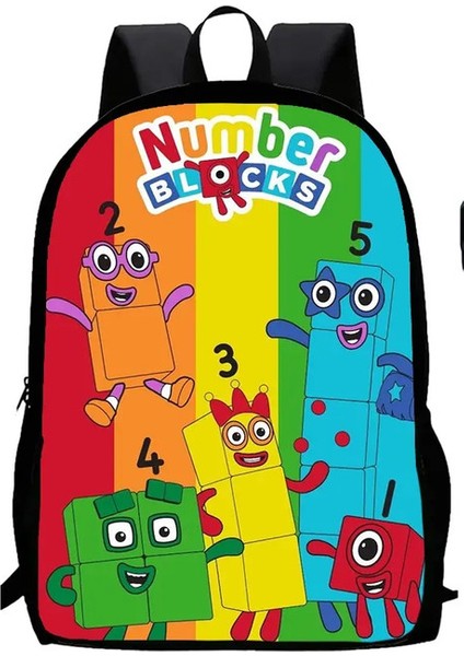 N Number Yapı Taşları Termal Soğutucu Öğle Yemeği Kutusu Kalem Çantaları ile Çocuk Okulu Sırt Çantası Erkekler Için Okul Çantaları En Iyi Hediye Renk: Okul Çantası (Yurt Dışından)