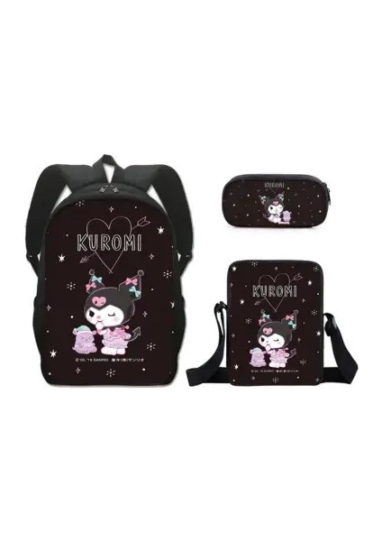 Sevimli Sanrios Hello Kitty 、 Kuromi Çocuk Okulu Öğrenci Back Çantası Öğle Yemeği Çantaları, Kalem Çantaları, Okul Çantaları Erkekler Hediye Hediyesi: 4 (Yurt Dışından)