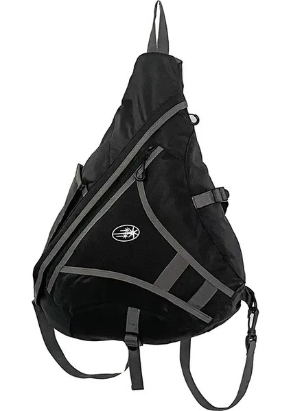 Hip Hop Teknik Giyim Motosiklet Spor Tek Omuz Crossbody Bag Erkek Kadınlar Günlük Sling Çantası Çok Fonksiyonlu Su Geçirmez Okul Bagscolor: Siyah (Yurt Dışından)