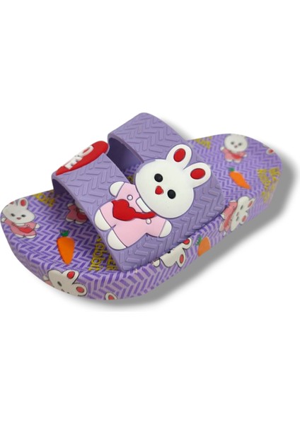 16257-25 Love Tavşan Figürlü Kız Çocuk Terlik 25-29