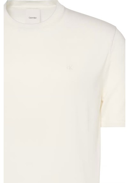 Erkek Kısa Kollu Supima Pamuklu T-Shirt - Ekru modelleri