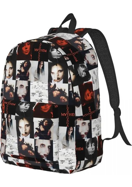 Mayhem Albüm Lady Gaga Teenage Sırt Çantası Dalı Lise Iş Müziği Erkekler Için Gündüz Paketi Kadın Dizüstü Bilgisayar Tuval Çantaları Renk: 7/boyut: S 30X14X40 cm (Yurt Dışından)