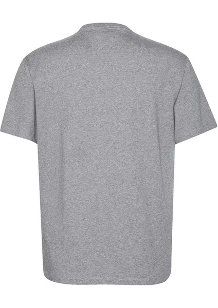 Erkek Logolu Basic Bisiklet Yaka T-Shirt - Gri fiyatları