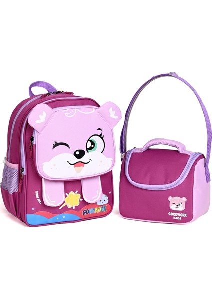 2'li Anaokulu ve 1. Sınıflar Için Okul ve Beslenme Çanta Seti – Sevimli Karakter Tasarımı