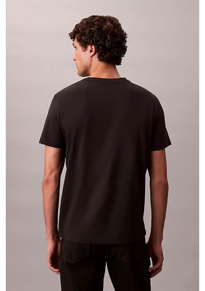 Erkek Ss BADGE30S Jersey Classic T-Shirt - Siyah fırsatları