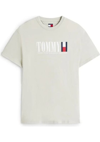 Erkek Tommy Dna Bayrak T-Shirt - Açık Yeşil fırsatları