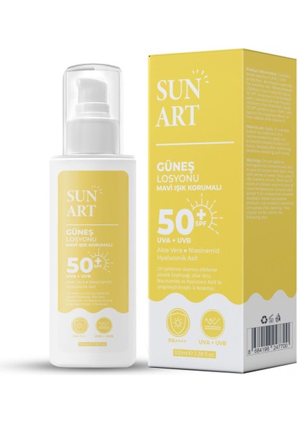 Sunart Güneş Losyonu SPF50+ 100 ml