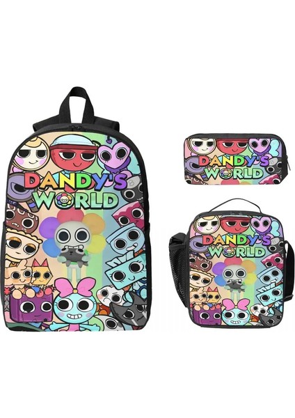 3pcs Dandys World Sırt Çantası Çocuklar Için Kalem Kutuları Seti Kitap Çantası Setleri Okul Öğrencileri Için Öğle Yemeği Kutusu Daypackcolor: Gösterildiği Gibi (Yurt Dışından)