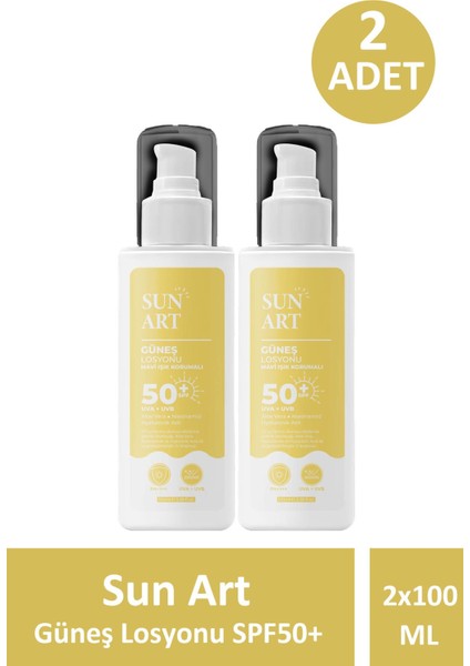 Sunart Güneş Losyonu SPF50+ 100 ml 2 Adet