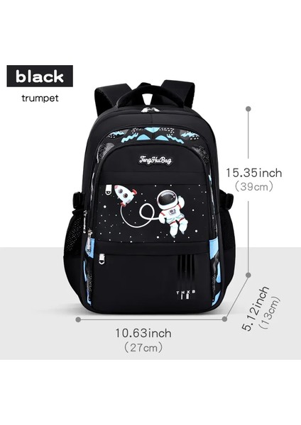 Ilkokul Öğrencileri Okul Çantası Erkekler 1,2,3,4,5,6 Sınıflar 6-12 Yaşında Astronot Omuz Baglaptop Sırt Çantası Su Geçirmez Doyum: Lacivert Trompet (Yurt Dışından)