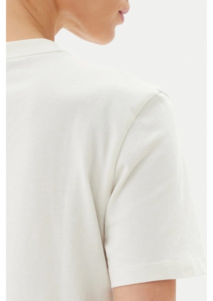 Kadın Ck Hero Classic Mono T-Shirt - Ekru indirimleri