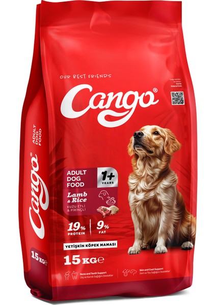 Yetişkin Köpek Maması Kuzu Etli & Pirinçli 15 Kg
